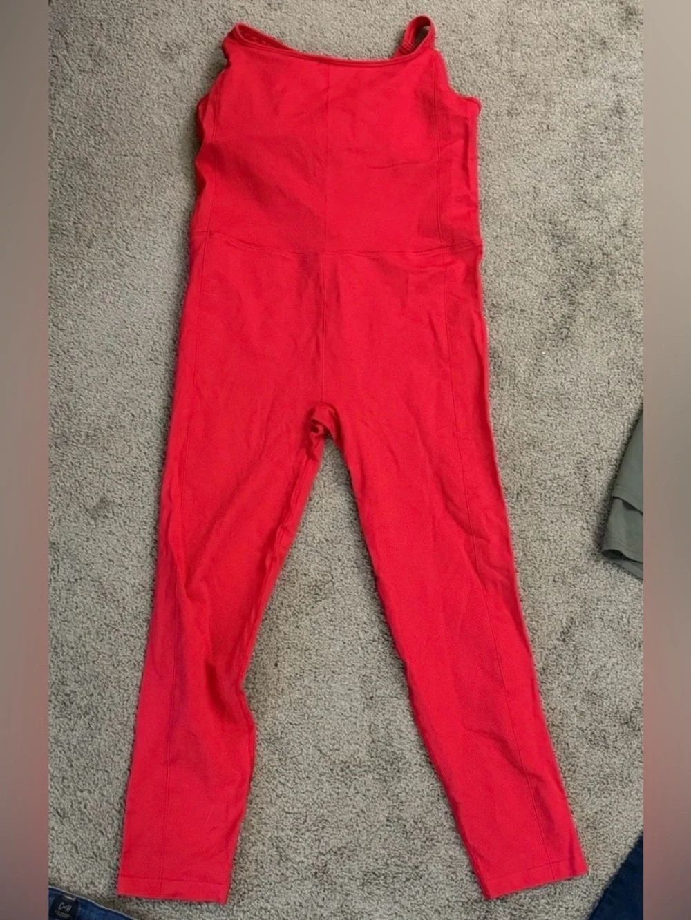 All in Motion Red Women's Seamless Bodysuit Jumpsuit Adjustable Straps XXL